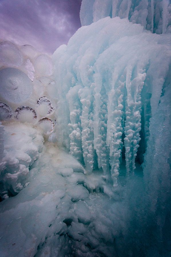 Stained Ice Glass Window by Jennifer Shea Hedberg of Wintercraft - Photo by Joseph Schufman