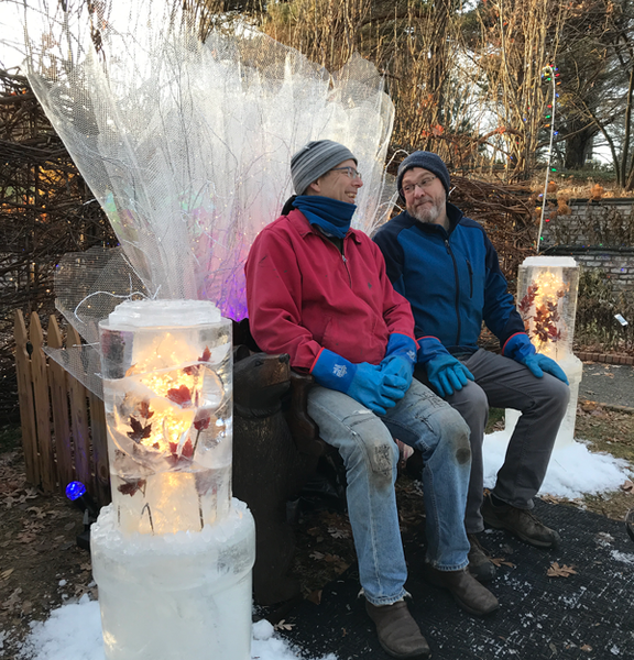 Dave and Tom helping to set up ice at the arb