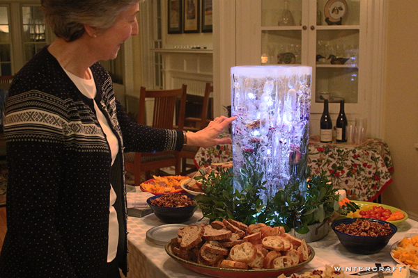 Wintercraft "Finnish Glass" Ice Lantern Centerpiece by Jennifer Shea Hedberg, The Ice Wrangler