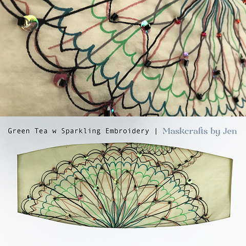 Green Tea with Sparkling Emboidery