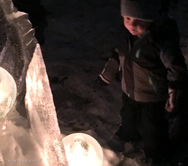 Wonder of a child at 2019 Enchanted Forest luminary loppet