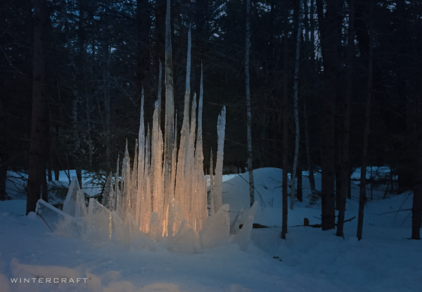 Icicle Castle at the Ice Castles in New Hampshire by the Ice Wrangler Wintercraft