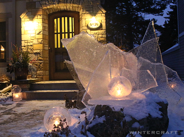Wintercraft Gift of Ice Lantern Installation Ice Wrangler