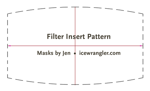 Filter pattern for Regular size Masks by Jen