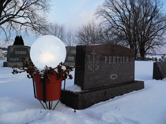 #Wintercraft Memorial display using Wintercaft Ice lantern