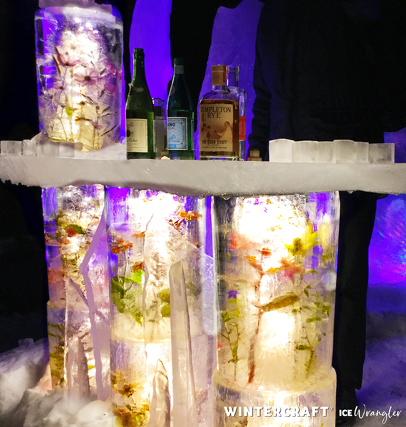 Close up of the Floral Ice Bar in use Wintercraft Ice Wrangler