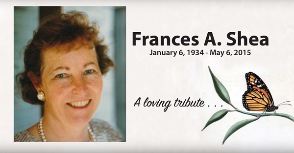 Video honoring Jen's Mom - Frances Ann Seals Shea