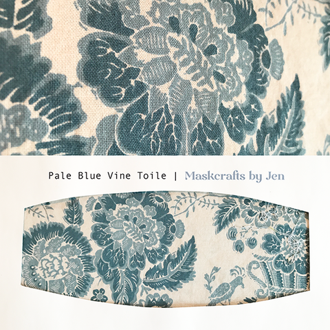 Pale Blue Vine Toile
