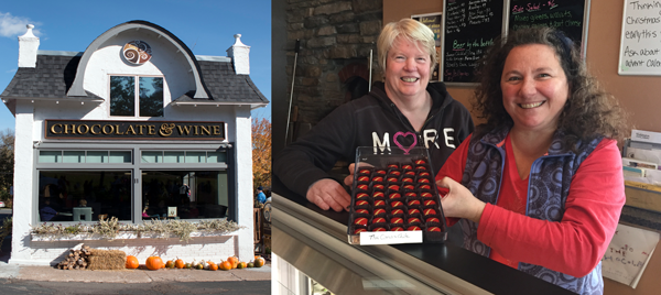 Robyn Dochterman and Dierdre Pope of St. Croix Chocolate Company in Marine on St. Croix, Minnesota