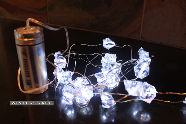 Wintercraft Crystal LED lights battery-powered
