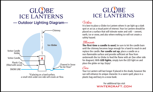 Wintercraft Globe Ice Lantern Lighting Guide