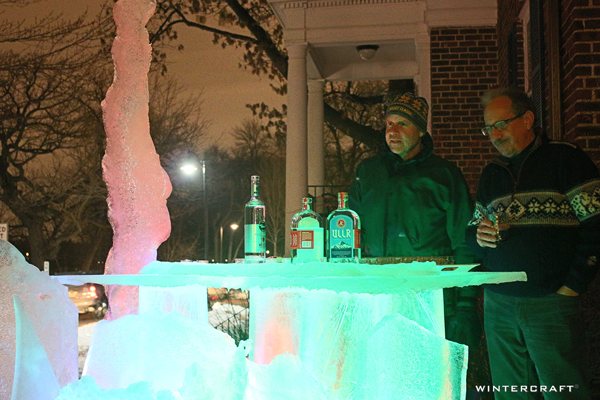 Wintercraft Ice Bar for private party built by Jennifer Shea Hedberg, The Ice Wrangler
