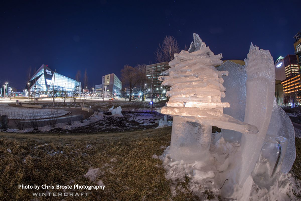 Wintercraft Ice Wrangler Chris Broste Photography No Snow in The Commons Park