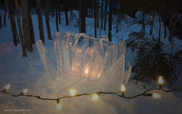 Ice Flower at the Ice Castles New Hampshire by Wintercraft Ice Wrangler