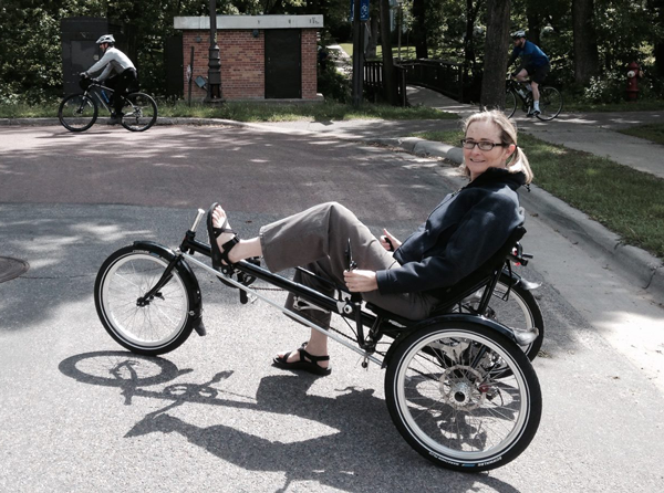 Recumbent tricycle for the balance impaired