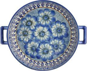 Round Baker with HandlesBlue Garden