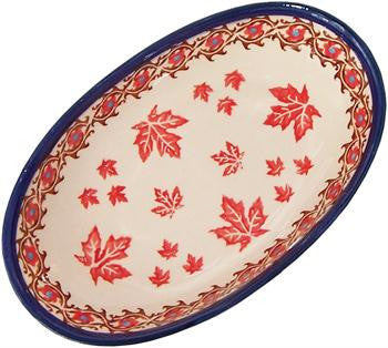 Polish Pottery Small Oval BakerAutumn