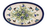 Boleslawiec Polish Pottery UNIKAT XSmall Oval Baking Dish "Serenity"
