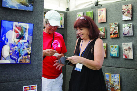 Lea Alboher at her Show Booth