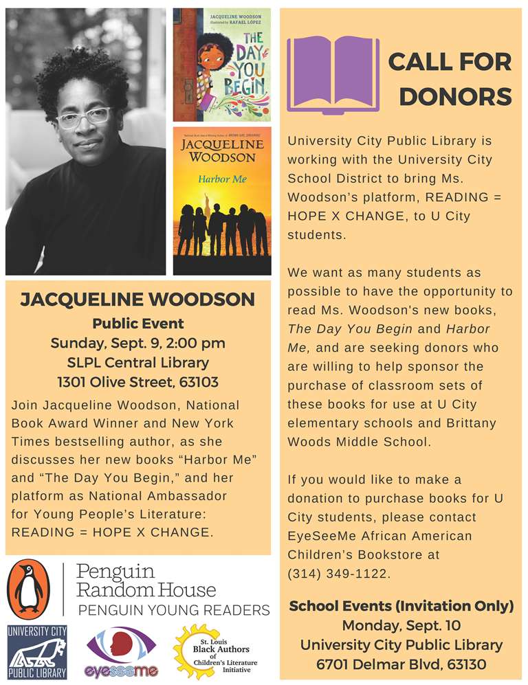 Jacqueline Woodson - Donors Needed - UCity 