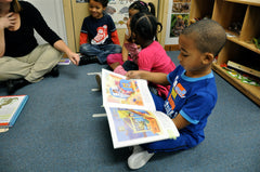 African american Preschooler Reading