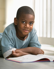 African American Boy Loving Reading