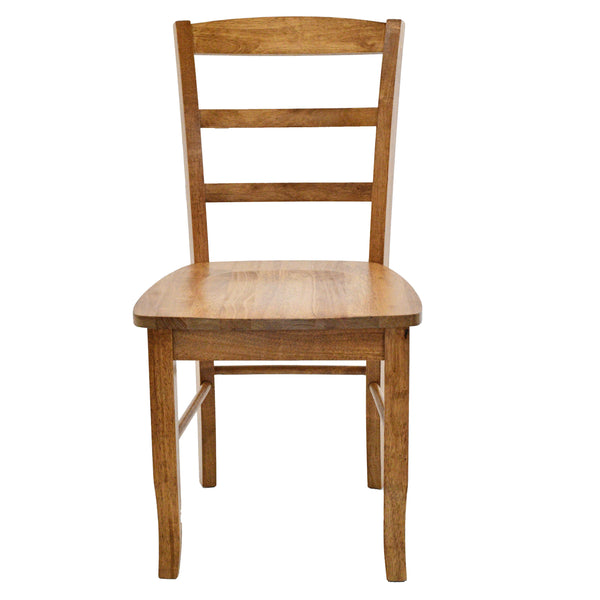 Golden Oak Ladder Back Farmhouse Chair Ezekiel And Stearns