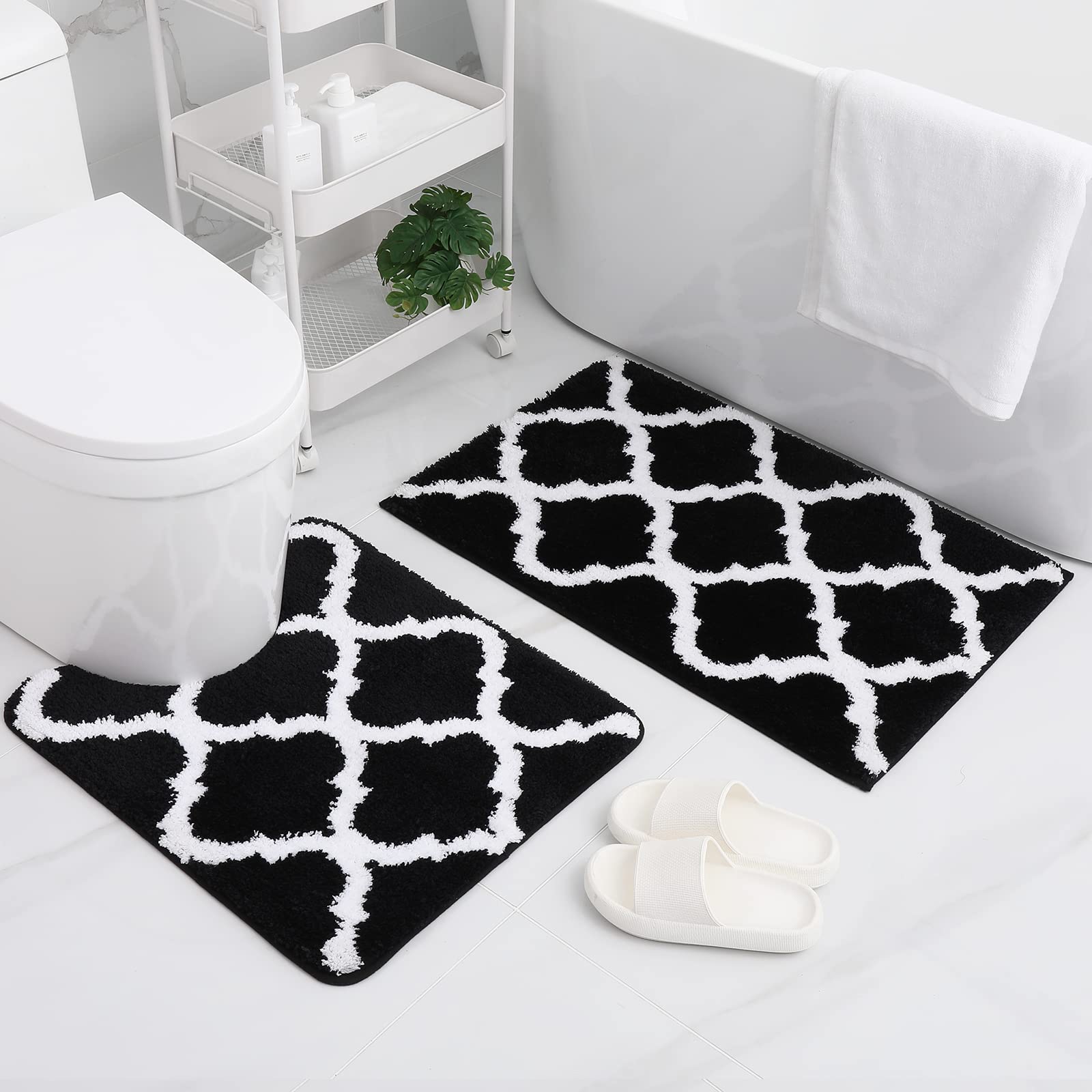 modern bath mat set