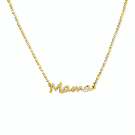 Mama Name Necklace - 18K Yellow Gold Finish
