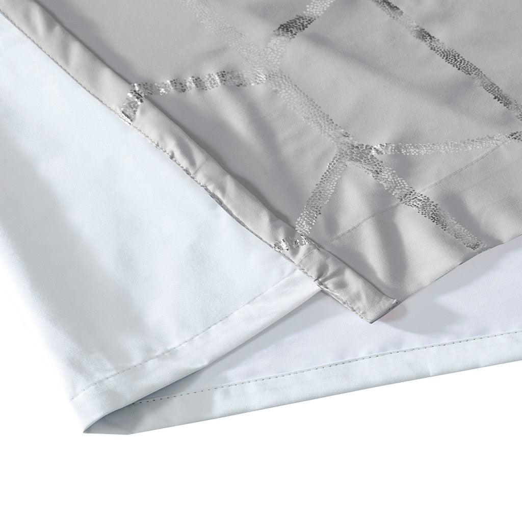 Raina Total Blackout Metallic Print Grommet Top Curtain