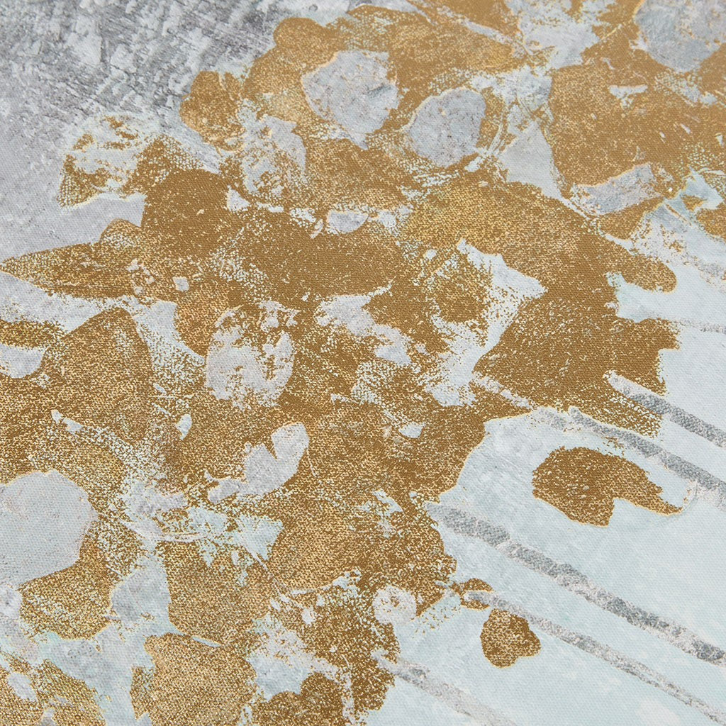 Dewy Forest Abstract Gel Coat Canvas with Metallic Foil Embellishment 3 Piece Set