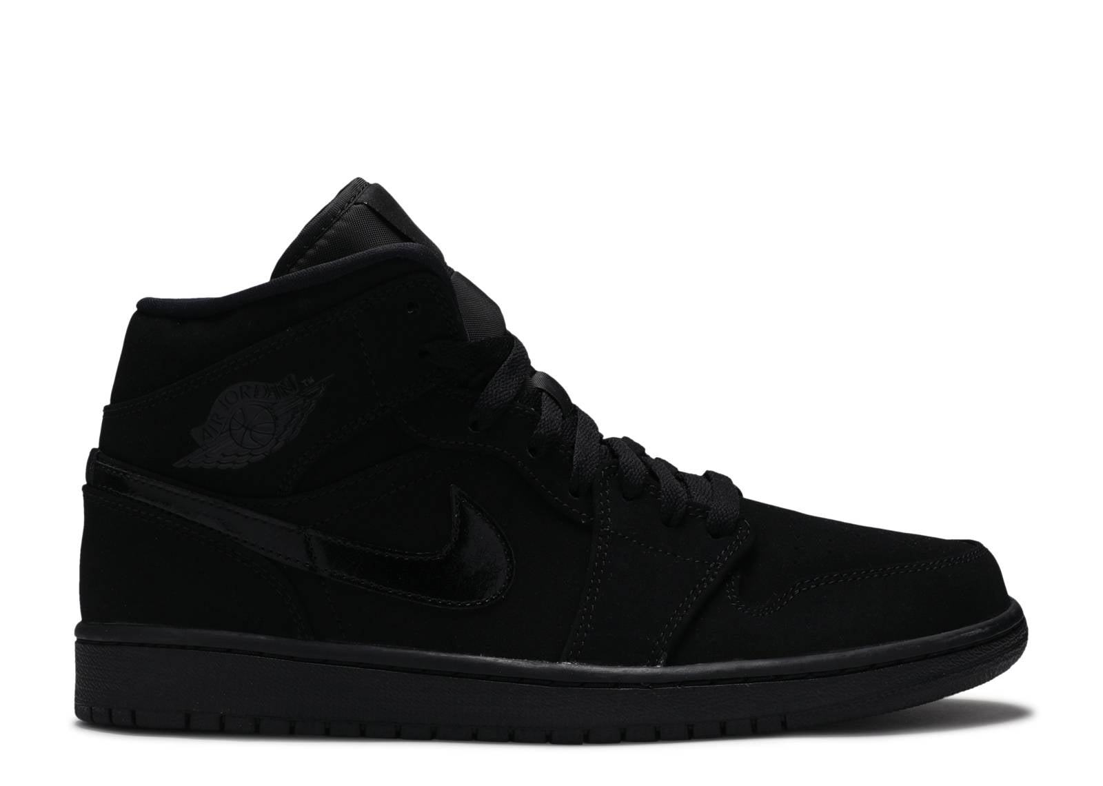 jordan 1 mid triple black suede