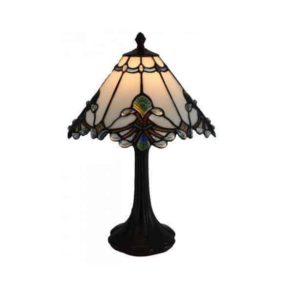 white tiffany lamp