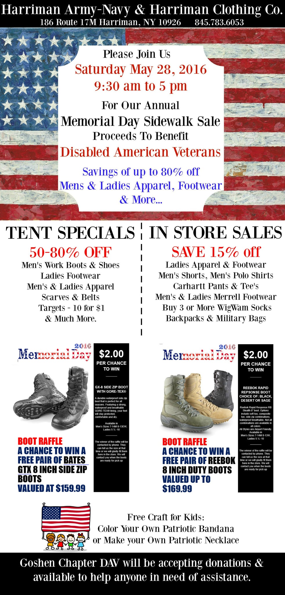 memorial day boot sale