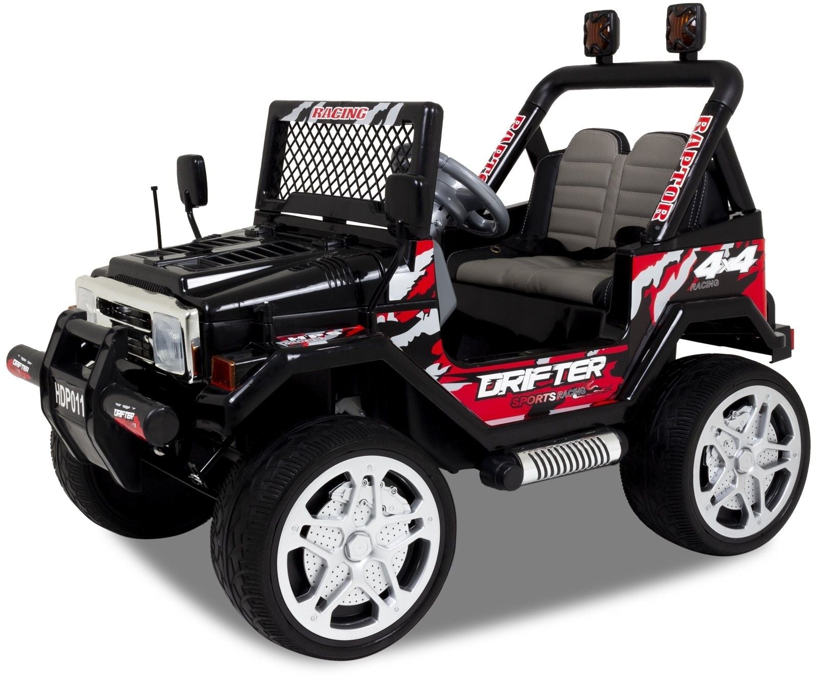 Jeep Monster Auto voor - zwart Kidswanttoys.be