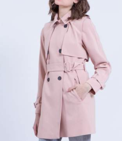 Structured Brooke Blush Pink Trench Coat Coco Boutique