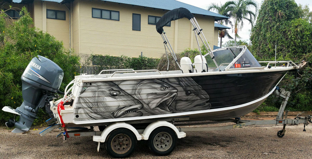 3 Stooges Boat Wrap, Mangrove Jack, King Salmon and Barramundi, Broome, W.A