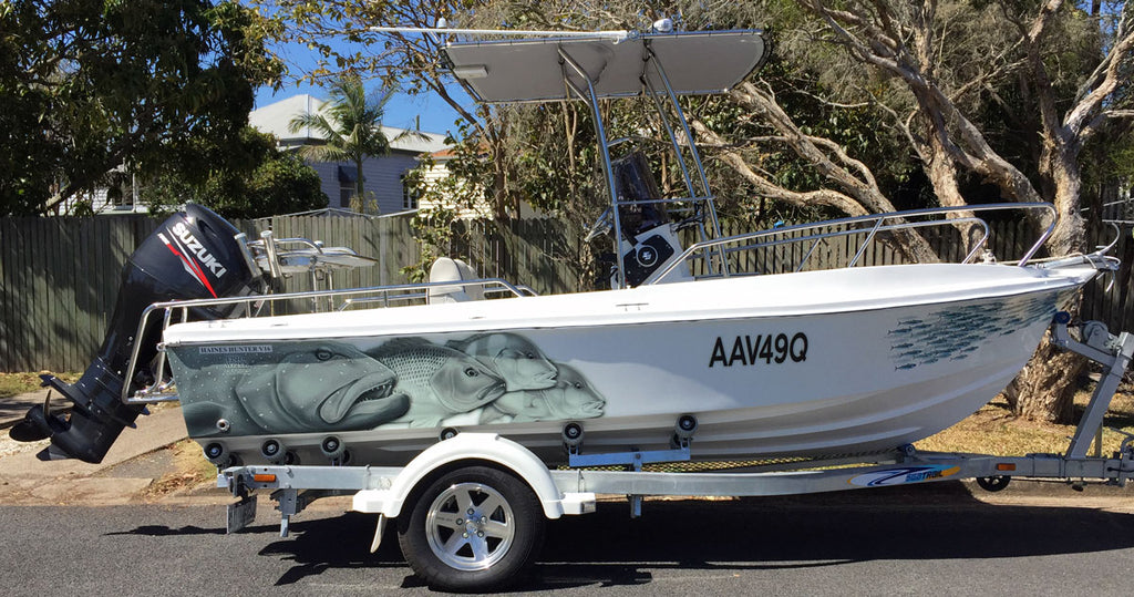 Reef Fish Boat Wrap - Haines Hunter - Sunshine Coast, Queensland