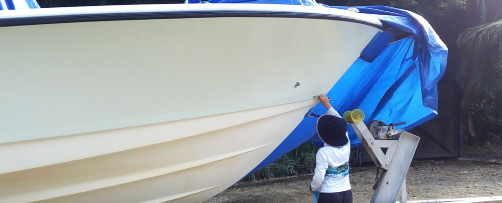 boat wrap glue removal