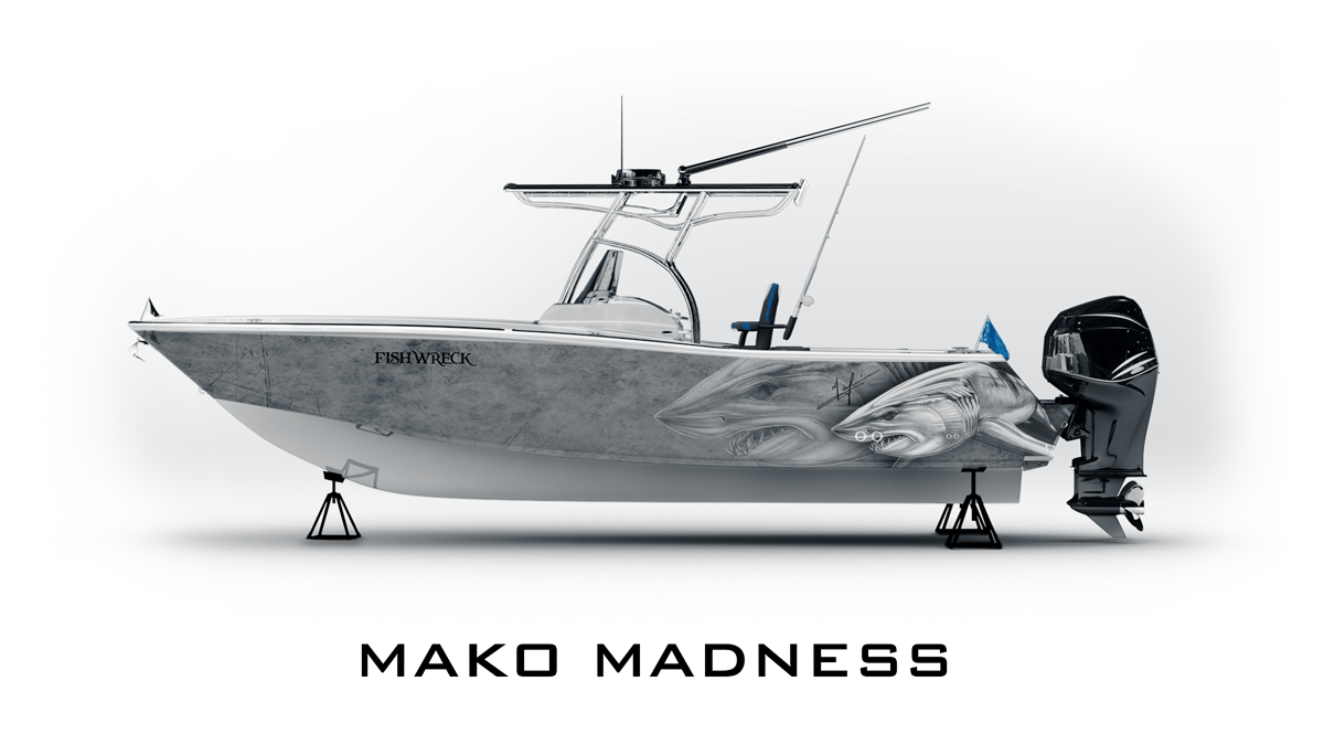 Mako Shark Boat Wrap