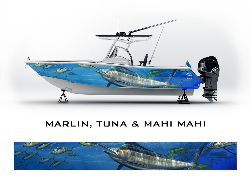 Marlin, Tuna Mahi Mahi Boat Wrap