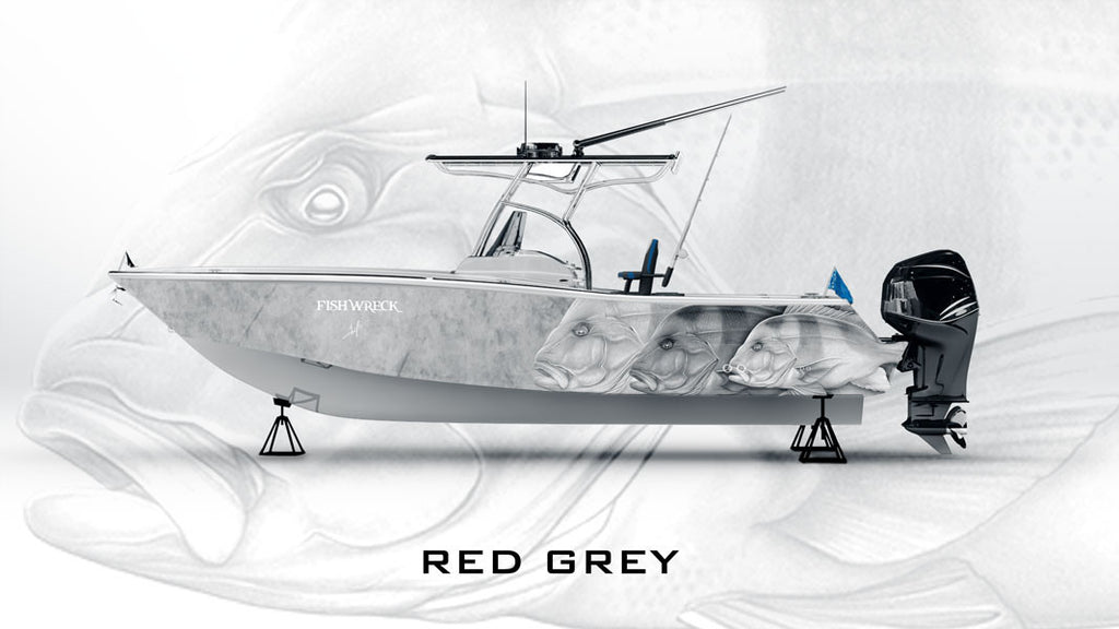 Red Emperor Boat Wrap Grey