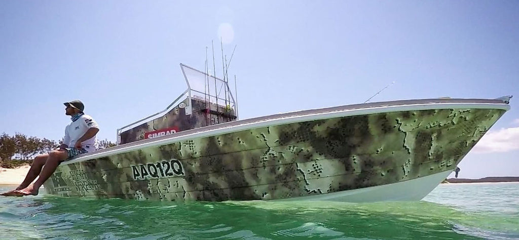 Camouflage Boat Wrap, Hervey Bay, Queensland