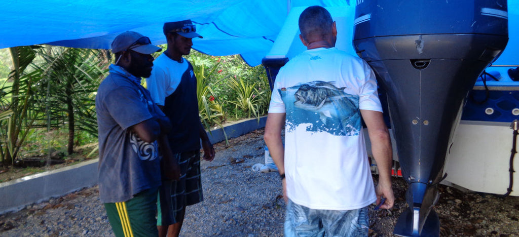 boat wrap under tarp vanuatu fishwreck