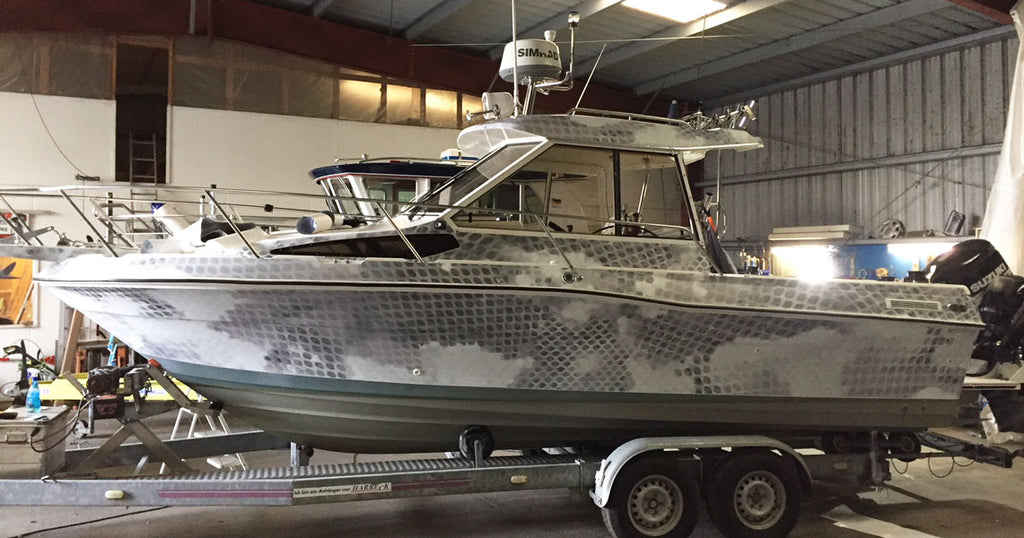 Insidious Camo Boat Wrap