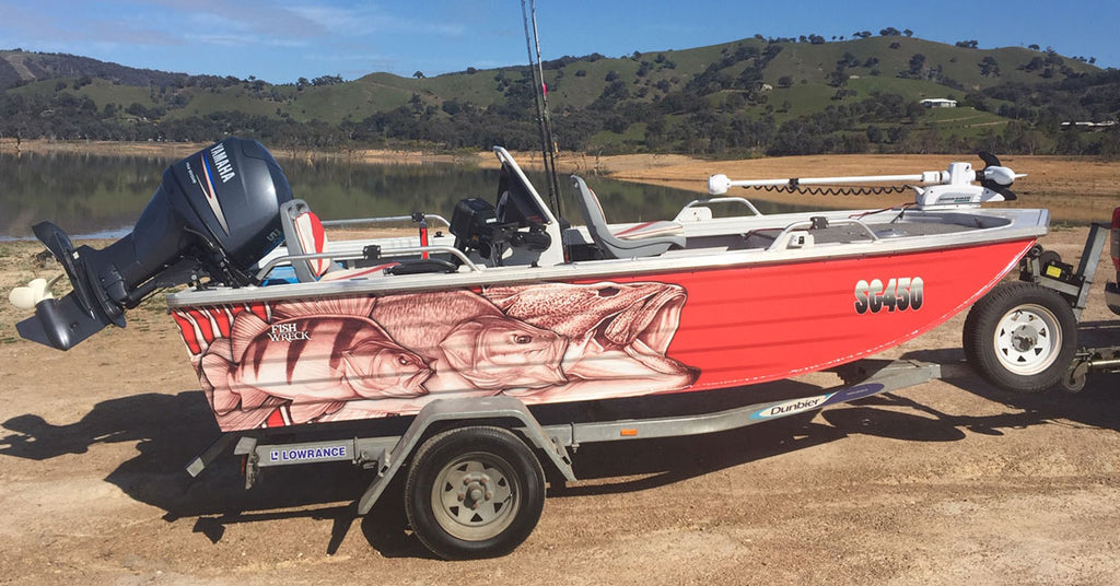 Murray Cod, Golden Perch, Redfin Perch Boat Wrap, Broadmeddows, Victoria