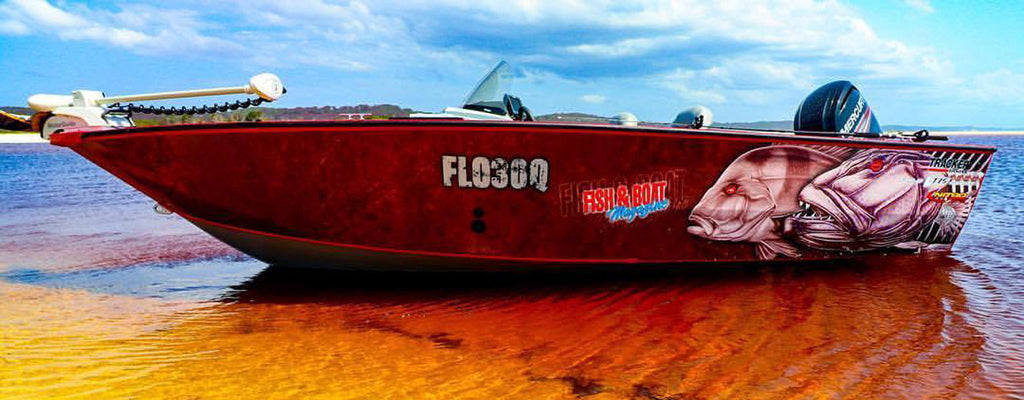 Red Emporer, Coral Trout Boat Wrap Brisbane, Queensland