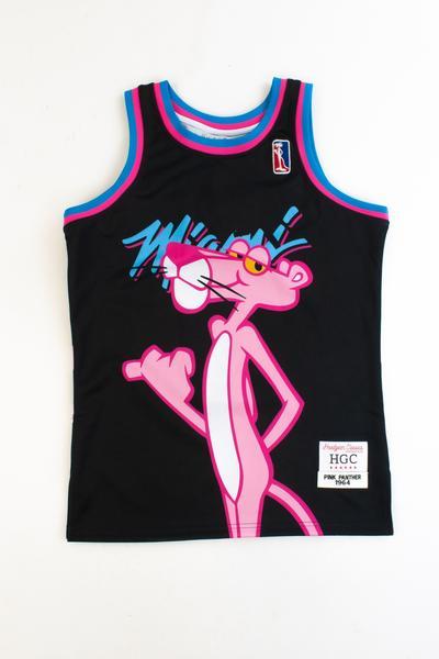 pink and black basketball jersey
