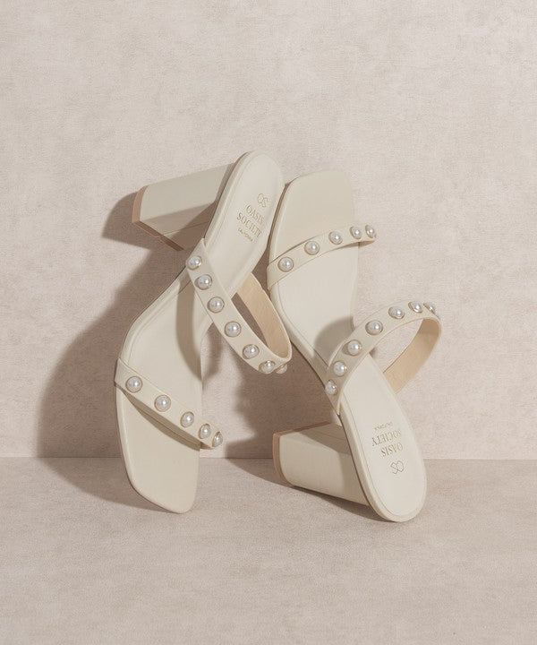 Victoria Pearl Strap Heel Sandal - FINAL SALE