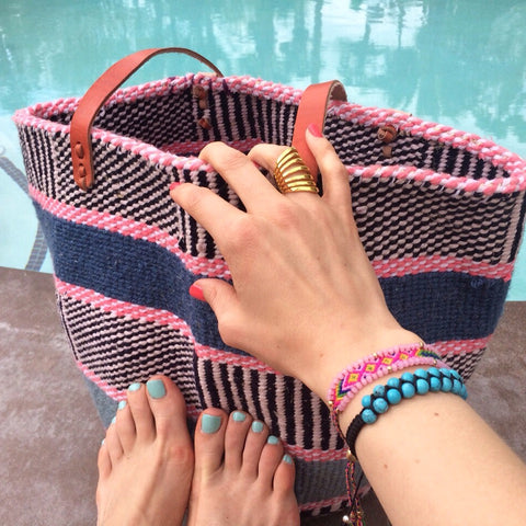 MAJDA Woven Basket Bag